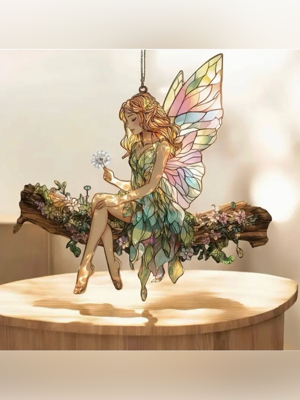 Fairy Butterfly Light Catcher 2D Flat Acrylic Window Hanging New